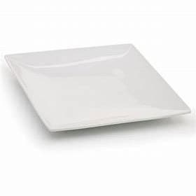 5" White Square China Side Plate