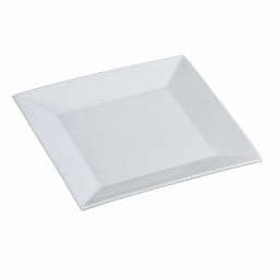 8" White Square China Salad Plate