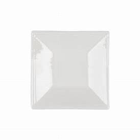 White Square China Saucer
