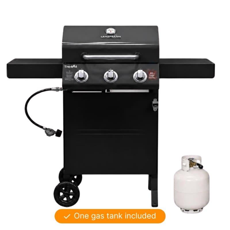 3-Burner Hooded BBQ Grill