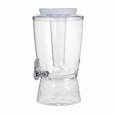 3 Gallon Plastic Beverage Dispenser with Ice Cylinder