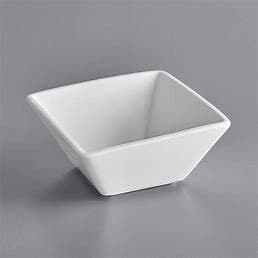 8oz White Square China Bowl