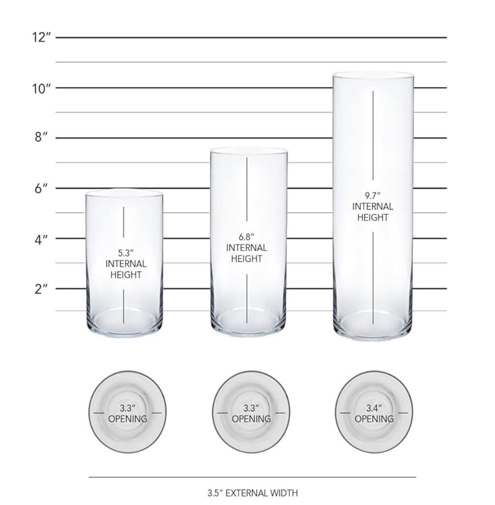 3 Centerpiece Table Vases